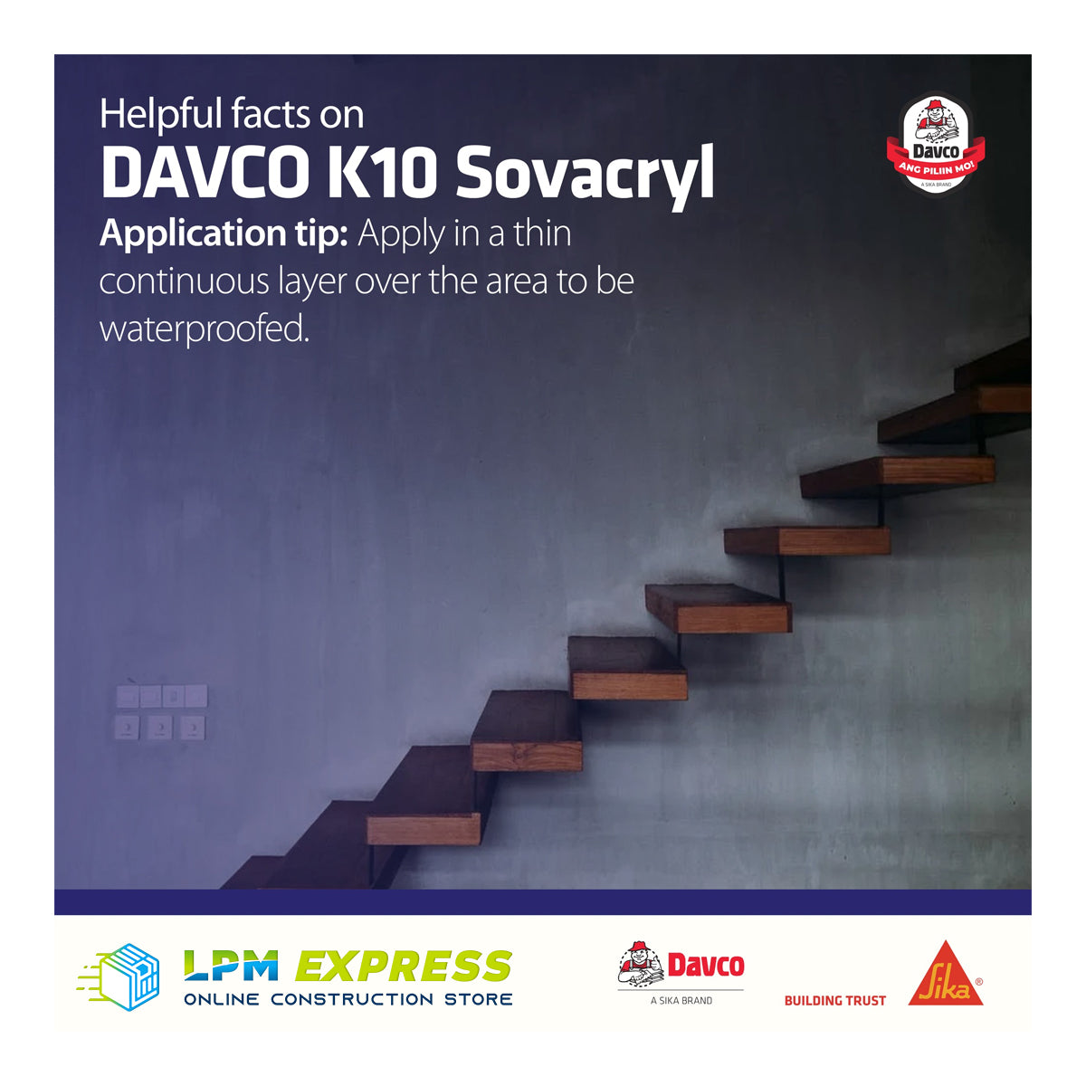 Davco K10 Sovacryl (also Sikalastic Rain Guard)