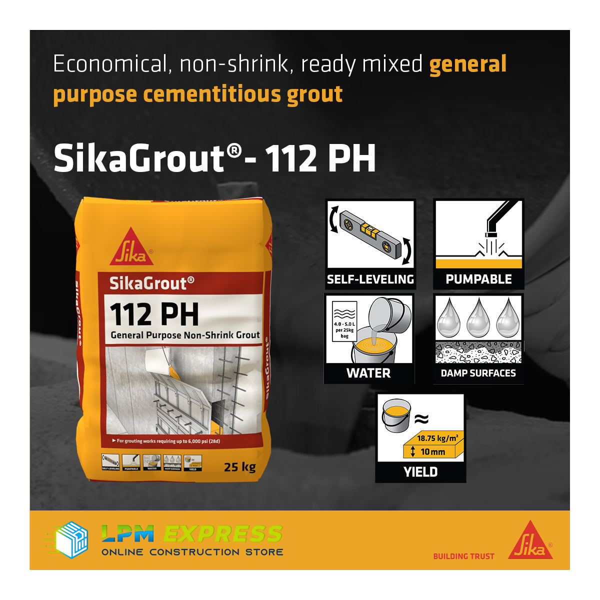 SikaGrout 112 PH Non Shrink Cementitious Grout 西卡