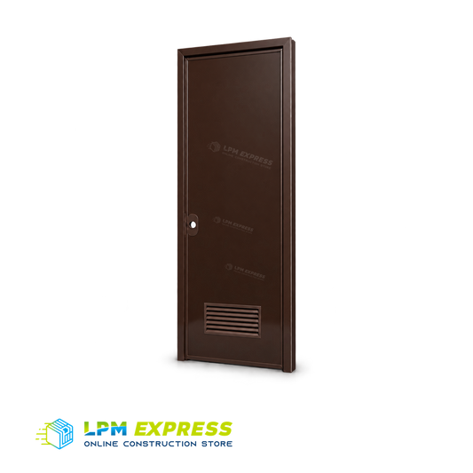 PVC Door with Jamb - Dark Brown